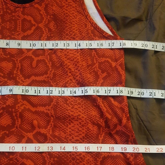 Lovers & Friends Womens Tank Top Back Mesh Snakeskin Print Sz Small Sleeveless - Picture 11 of 12